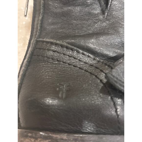 Frye Veronica Women's Size 7B Black Leather Back Zip Ankle Moto Riding Boots - Picture 5 of 9